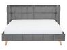 Sivá zamatová posteľ 160 x 200 cm SENLIS_740835