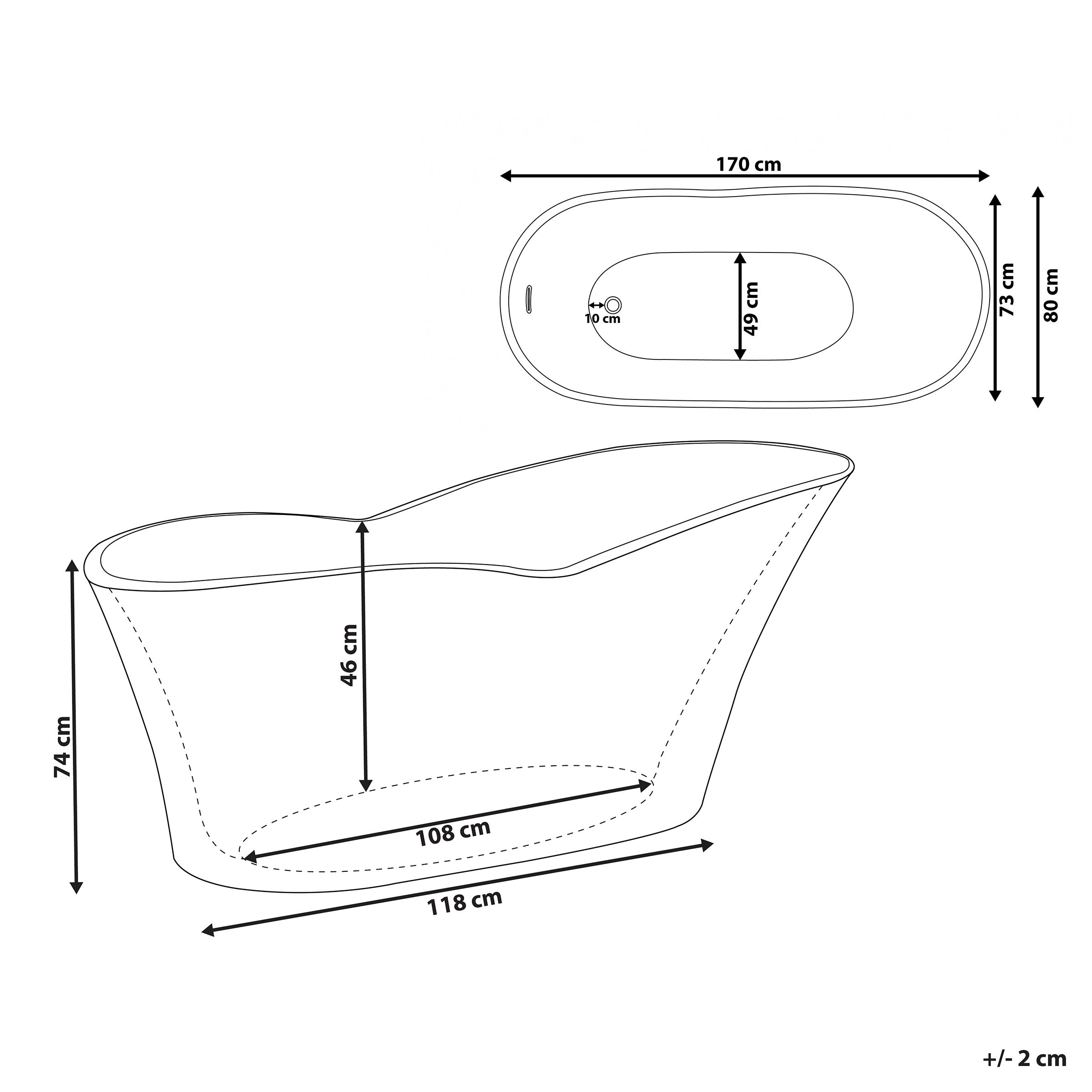 Wanna wolnostojąca biała DULCINA