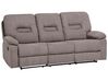 3-istuttava sohva manuaalisesti säädettävä kangas ruskeanharmaa BERGEN_709666