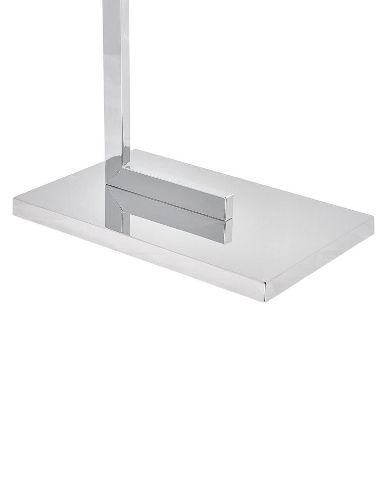 Porte-serviettes Sur Pied DUO FRAMADO - 2 Barres Principales + 2 Barres Inférieures - Métal Avec Patins Antidérapants - 45x21x86 Cm - Blanc, Livré Monté