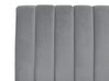 Bed fluweel grijs 160 x 200 cm MARVILLE_765462