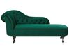 Left Hand Chaise Lounge Velvet Green NIMES_805948