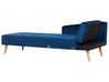 Canapé angle côté droit convertible en velours bleu 4 places VADSO_741031