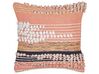 Set of 2 Cotton Cushions Striped Pattern 45 x 45 cm Orange DEUTZIA _843520