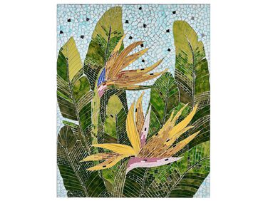 Wanddekoration Mosaik mehrfarbig Pflanzenmotiv MERANGIN