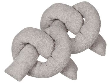 Set of 2 Teddy Cushions 172 x 14 cm Grey GLADIOLUS