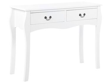 2 Drawer Console Table White KLAWOCK