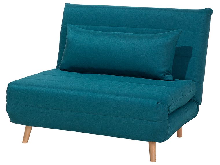 Fabric Single Sofa Bed Blue SETTEN Beliani.co.uk