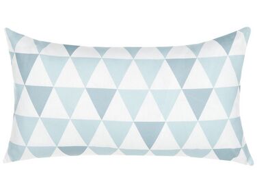 Outdoor Cushion Triangle Pattern 40 x 70 cm Blue and White TRIFOS
