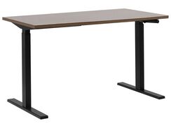 Työpöytä säädettävä tumma puu/musta 130 cm DESTIN II Työpöytä säädettävä tumma puu/musta 130 cm DESTIN II