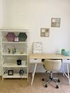 2 Drawer Home Office Desk with Shelf 120 x 48 cm Light Wood CLARITA_837155