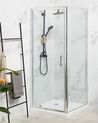 Cabine de duche em alumínio prateado e vidro temperado 70 x 70 x 185 cm DARLI_787878