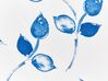 Sada 2 zahradních polštářů s motivem listů 45 x 45 cm bílé/modré TORBORA_882372