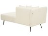 Left Hand Boucle Chaise Lounge White RIOM_883699