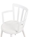 Set of 4 Plastic Dining Chairs White MORILL_876338