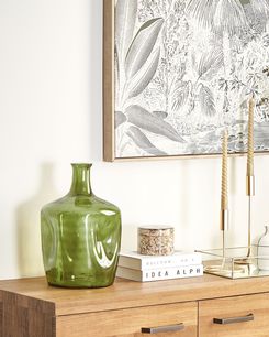 Kukkamaljakko lasi oliivinvihreä 35 cm KERALA Kukkamaljakko lasi oliivinvihreä 35 cm KERALA