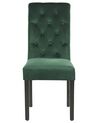 Set of 2 Velvet Dining Chairs with Ring Green VELVA II_781888