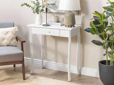 1 Drawer Console Table White ALBIA