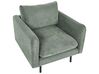 5-seters sofagruppe med fotskammel i grønt stoff VINTERBRO_906803