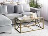 Glass Top Coffee Table Gold ORLAND_767891