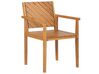Set of 6 Acacia Wood Dining Chairs Light BARATTI_869032
