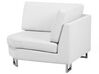 Canapé angle à droite 6 places en cuir blanc STOCKHOLM_707252