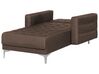 Fabric Chaise Lounge Brown ABERDEEN_736653