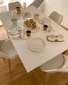 Mesa de jantar extensível 140/180 x 90 cm em branco e madeira clara SOLA_871927
