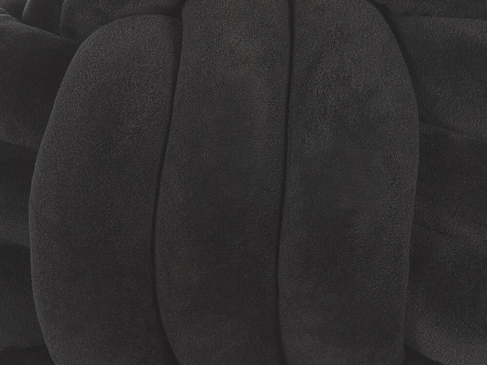 Velvet Knot Cushion 30 x 30 cm Black MALNI Beliani