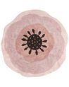 Vloerkleed katoen roze ⌀ 140 cm KHARAT_903846