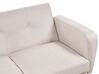 Ensemble canapés et fauteuil en tissu beige 6 places avec pouf FLORLI_905913