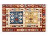 Kelim Teppich Wolle mehrfarbig 140 x 200 cm orientalisches Muster Kurzflor VOSKEHAT_858411