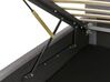 Polsterbett Leinenoptik dunkelgrau mit Bettkasten hochklappbar 160 x 200 cm RENNES II_875602