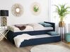 Łóżko wysuwane tapicerowane 80 x 200 cm niebieskie MARMANDE_770369