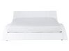 Łóżko skórzane 180 x 200 cm białe VICHY_814248