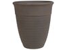 Conjunto de 2 vasos para plantas em pedra castanha 50 x 50 x 58 cm KATALIMA_858265