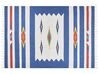 Kelim Teppich Baumwolle mehrfarbig 200 x 300 cm geometrisches Muster Kurzflor VARSER_870114