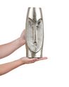 Vaso decorativo metallo argento 32 cm CARAL_870283