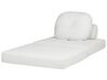 Jumbo Cord Single Sofa Bed White OLDEN_906503
