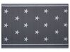 Outdoor Teppich dunkelgrau 120 x 180 cm Sternenmuster zweiseitig Kurzflor LATUR_716178