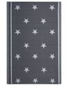 Outdoor Teppich dunkelgrau 120 x 180 cm Sternenmuster zweiseitig Kurzflor LATUR_716178