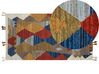Kelim Teppich Wolle mehrfarbig 80 x 150 cm Patchwork Kurzflor ARZAKAN_858315