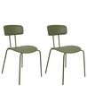 Set of 2 Dining Chairs Green SIBLEY_905680
