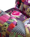 Poltrona vintage in tessuto patchwork multicolore viola CHESTERFIELD_673160
