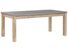 Set de jardin table et 2 bancs gris en fibre-ciment et bois OSTUNI_804984