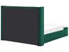 Lit double en velours vert avec banc coffre 140 x 200 cm NOYERS_834600