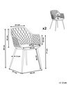 Conjunto de 2 sillas de comedor blancas NASHUA II_861869
