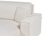 Left Hand Fabric Corner Sofa Bed with Storage Beige KARILA_885998