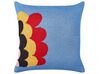 Set of 2 Cotton Cushions Hedgehog Motif 45 x 45 cm Blue PASHOT_905421
