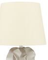 Lámpara de mesa de cerámica blanco crema/dorado 46 cm ALLIKA_731577